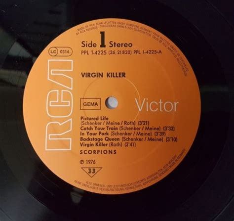 Scorpions Virgin Killer Lp Original German Pressing Wity