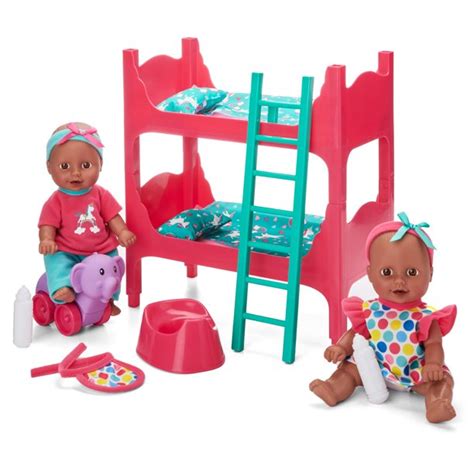 Kid Connection Baby Doll Room Play Set African American 22 Pieces