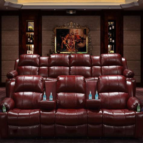 This recliner chair is fashion and simple imparted an air of elegance to the room. Brown Leather Movie Theater Recliner Chairs | Movie ...