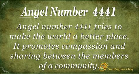 Angel Number 4441 Meaning Altruism And Generosity Sunsignsorg