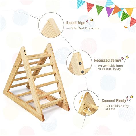 Buy Glacer Wooden Climbing Triangle Ladder Toddler Triangle Climber