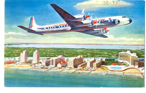 1960s Eastern Airlines Douglas Dc 7b Postcard Ebay