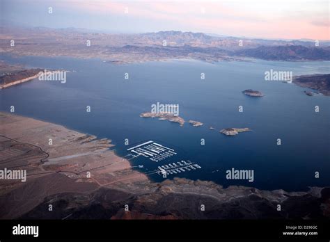 Flying Over Las Vegas Boat Harbor Lake Mead Marina And Lake Mead