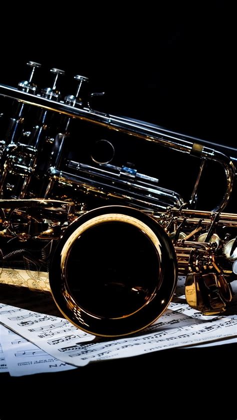 Saxophone And Trumpet 640 X 1136 Iphone 5 Wallpaper