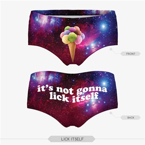 Sexy Panty Women 2016 Hot Sale 3d Printed Lick Itsele Letter Womens