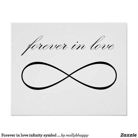 Forever In Love Infinity Symbol Print Poster Zazzle Unique Infinity