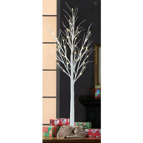 Holiday Time Pre Lit 4 White Glitter Stick Artificial Christmas Tree