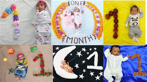 1st Month Theme Baby Photoshoot Ideas Monthly Baby Photoshoot Ideas 1