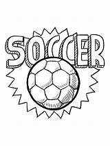 Coloring Ball Soccer Printable sketch template