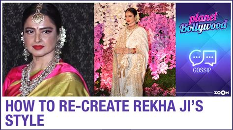 how to re create rekha ji s style happy birthday rekha indian traditional saree look youtube