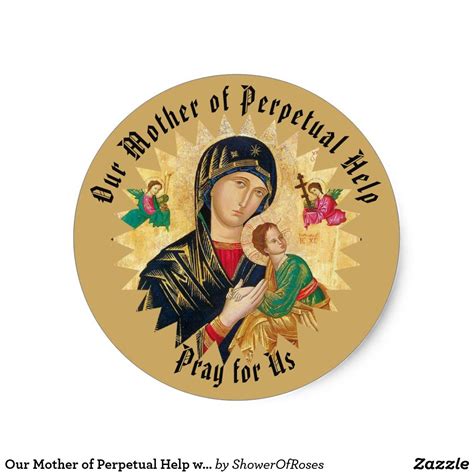 Our Mother Of Perpetual Help With Baby Jesus Classic Round Sticker