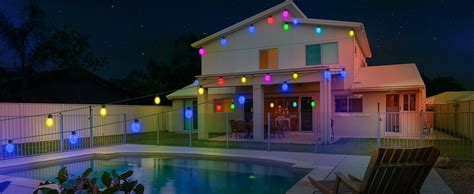 Asahom 48ft Smart Outdoor String Lights Color Changing Ip65 Waterproof