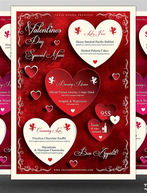 Valentines Menu 47 Free Templates In Psd Eps Format Download