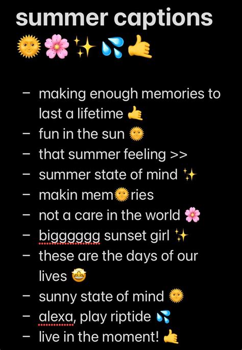 Summer Instagram Captions 🌞🌸 💦🤙 In 2021 Instagram Quotes Captions