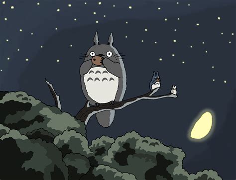 Totoro In The Night By Juggernaut Art On Deviantart