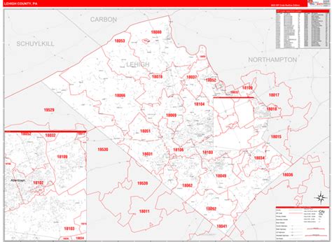 PA County Map With Zip Codes