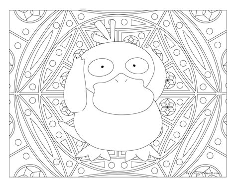 054 Psyduck Pokemon Coloring Page ·