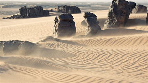 Africa Algeria Desert Dune Dust Landscape Rock Sahara Sand
