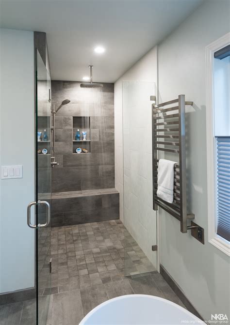 In case you are thinking about remodeling your bathroom, or designing one from scratch in your first. Stunning walk in shower - NKBA