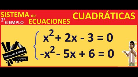 Sistema De Ecuaciones CuadrÁticas Paso A Paso Ejemplos Y Ejercicios