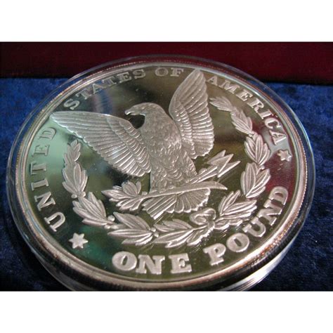 356 1878 Large Morgan Silver Dollar Replica One Pound Proof
