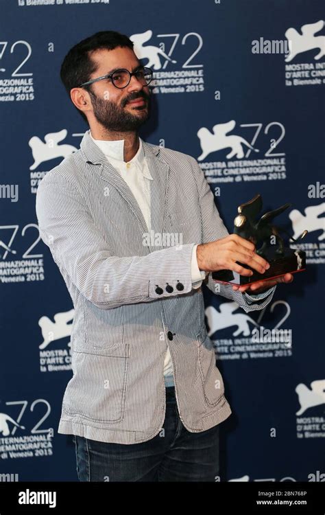venice italy september 12 2015 gabriel mascaro poses with the special orizzonti jury prize
