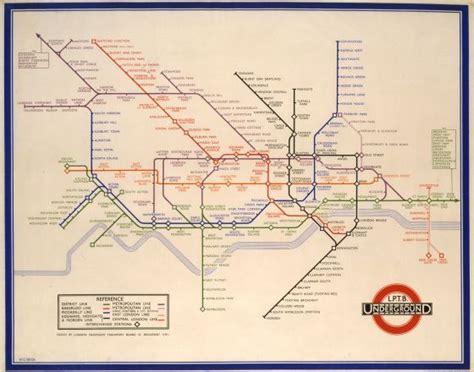 London Underground Map By Harry Beck London Tube London Map Old London Vintage London