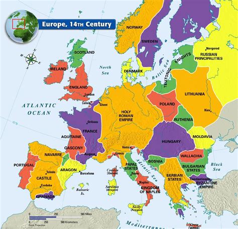 Europe 14th Century Map Click The Links Below To Access The Maps From