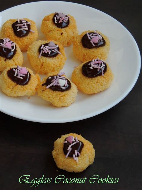 Eggless Coconut Cookies Cook N Click