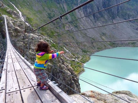 Hiking Trift Bridge Switzerland