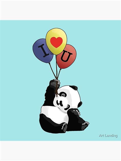 I Love You Panda Art Print By Mortensengames Redbubble