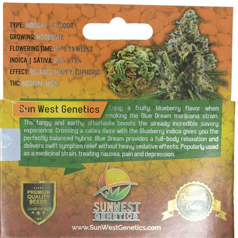 Sunwest Genetics Blue Dream Cannabis Seeds By Sunwest Genetics Leafly