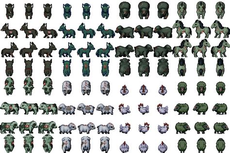 Zombieundead Animals Sprite Rpg Tileset Free Curated