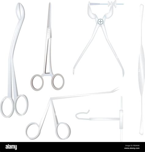 Medical Concept Illustration Collection Of Surgical Instruments And