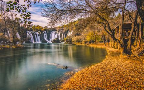 One of the best high quality wallpapers site! Kravice Waterfall In Bosnia Herzegovina Autumn Landscape ...