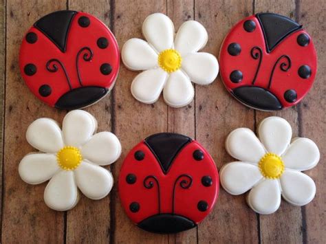Ladybugs And Daisies Ladybug Etsy Sugar Cookie Icing