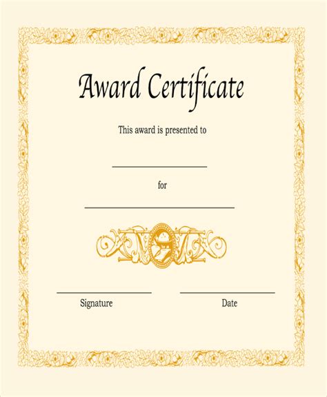 Printable Blank Certificate Templates Sample Certificate Images