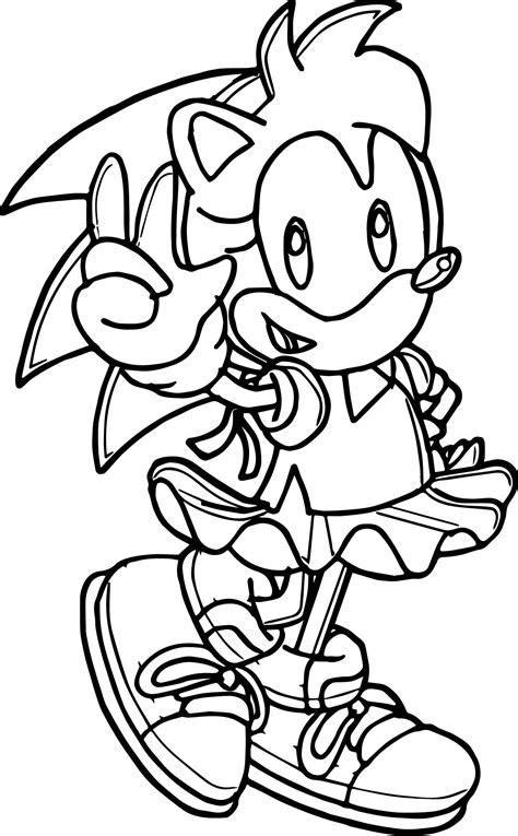 Awesome Little Princess Amy Rose Coloring Page Rose Coloring Pages