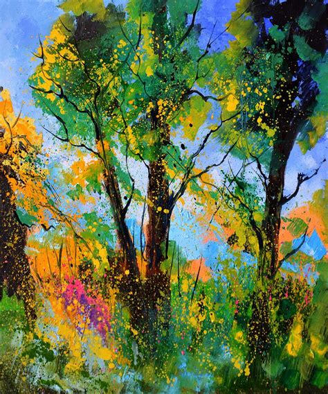 Full Summer Trees Painting By Pol Ledent Fine Art America