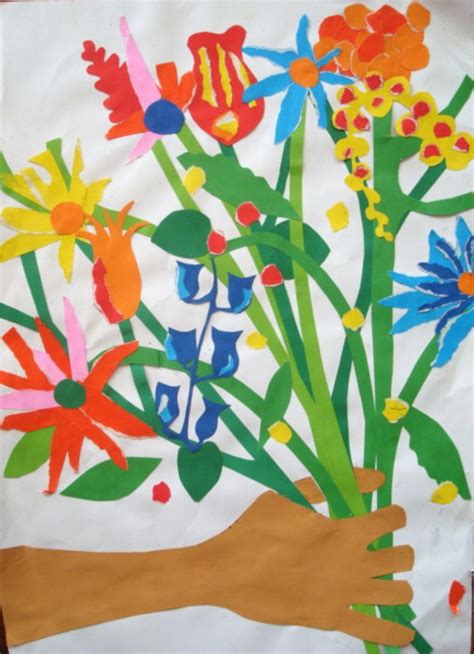 Art Lessons For Kids How To Make A Paper Collage Bouquet Wehavekids