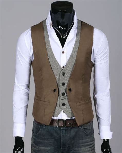 Double Layered Vest Ny Fashioncity Mens Dress Vests Vest Dress