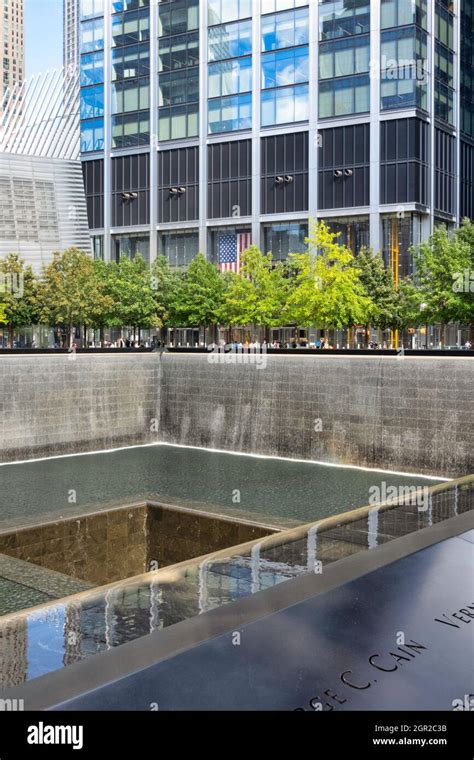 Wtc Footprint Pool And Waterfalls Reflecting Absence At The The