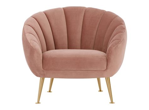 Primrose Accent Chair Blush Pink Velvet Pink Office Chair Blue