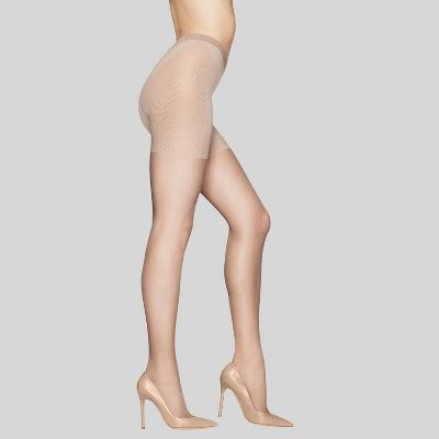 Hanes Premium Women S Silky Sheer Control Top Pantyhose Nude M Target