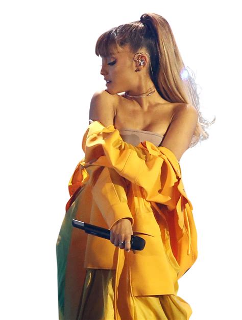 Ariana Grande In Yellow Dress On Stage Png Image Ariana Grande Png The Best Porn Website