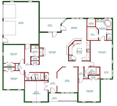 Traditional Ranch House Plan D65 3067 The House Plan Site
