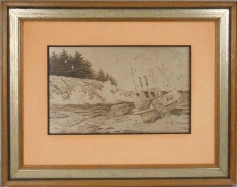 Jamie Wyeth Coast Of Maine Etching In Sterling Silver