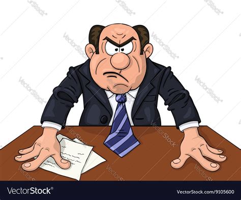 Angry Boss Royalty Free Vector Image Vectorstock