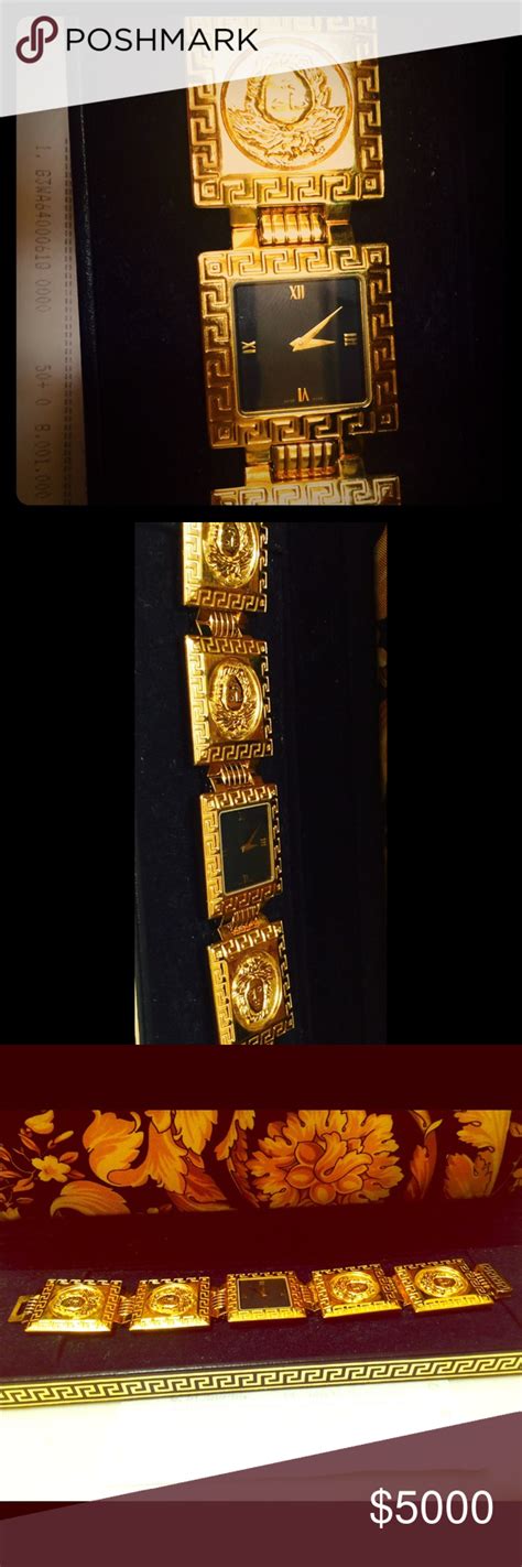 Gianni Versace 24 Kt Gold Medusa Unisex Watch🎁🎁 Rare Unique Limited