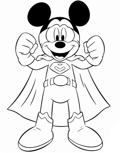 gambar mewarnai superhero mickey mouse belajarmewarnaiinfo